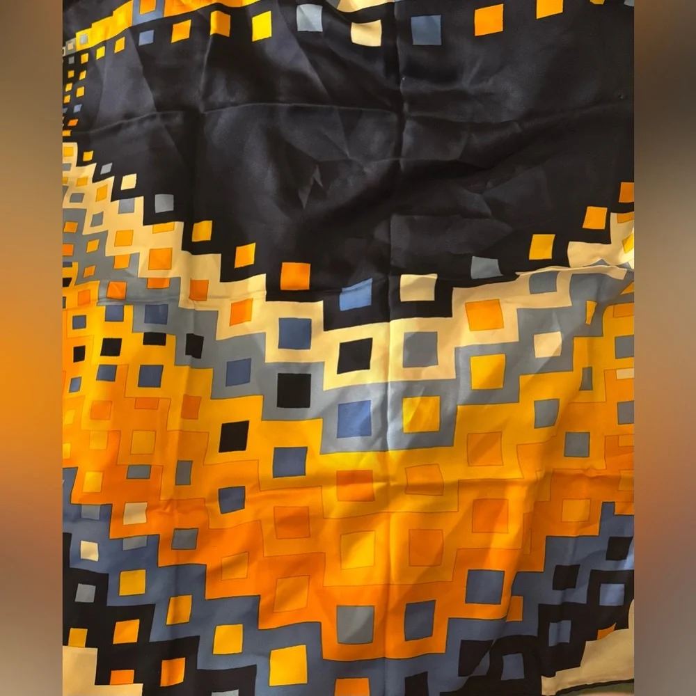 VTG Christian Dior Geometric Pattern Scarf